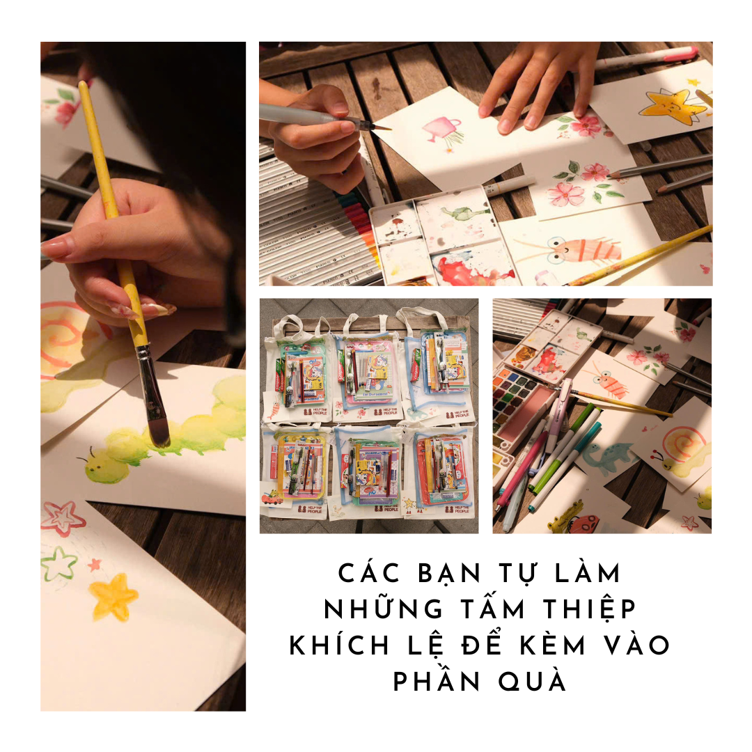 các em tự tay làm thiệp khích lệ